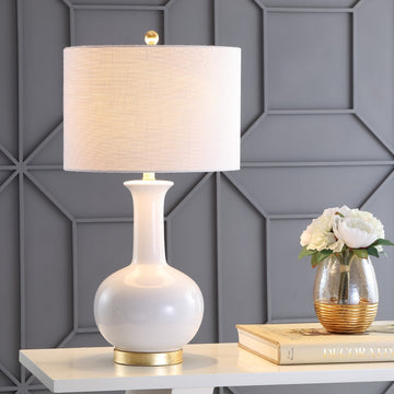 Brussels 27" Ceramic/Metal LED Table Lamp - JONATHAN Y